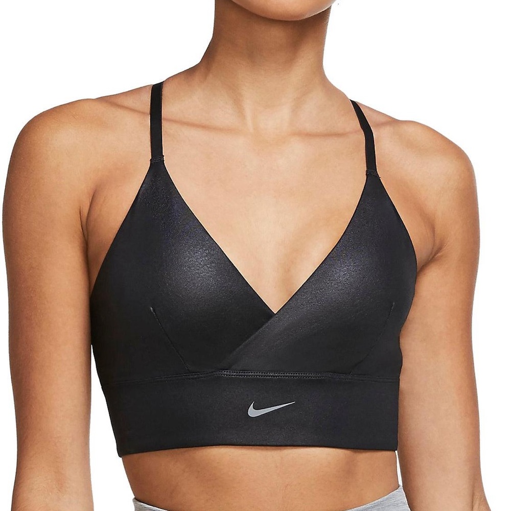 Women's Nike Indy Light-Support Padded Longline Sports Bra CT3781 010 Size L